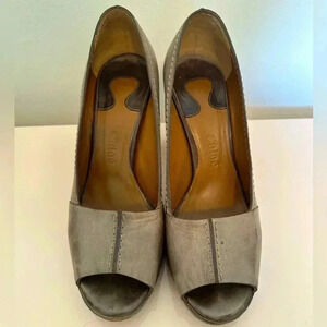 Chloe Peep Toe Soft Leather Heels EUC 38.5​